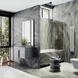 Шторка на ванну MaybahGlass MGV-67-1ш 50см белый